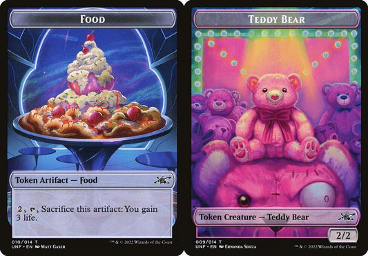 Food (010) // Teddy Bear (009) Double-Sided Token - Foil