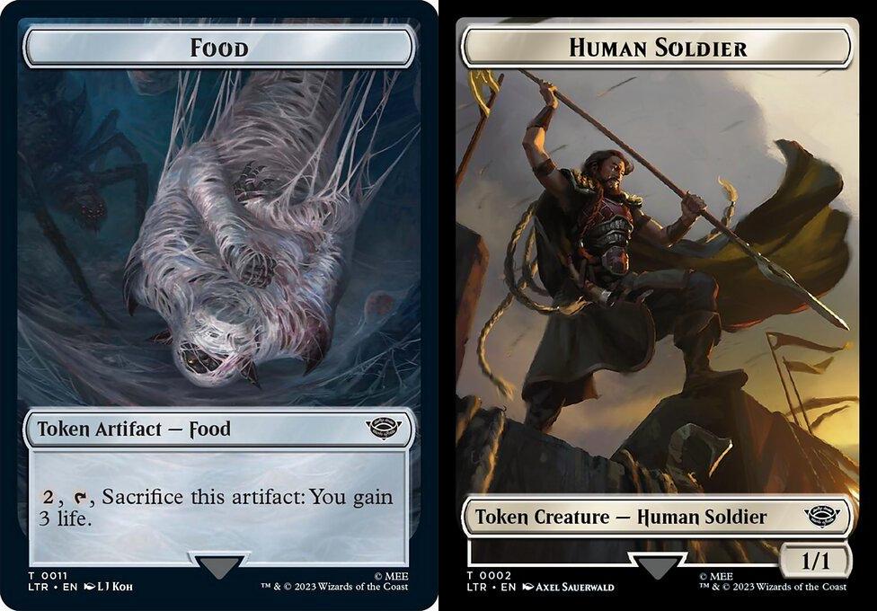 Food (011) // Human Soldier (002) Double-Sided Token - Foil