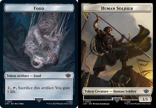 Food (011) // Human Soldier (002) Double-Sided Token - Foil