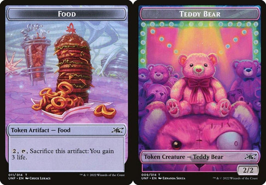 Food (011) // Teddy Bear (009) Double-Sided Token - Foil