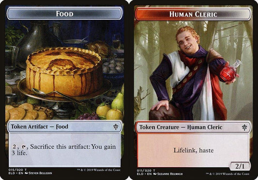 Food (015) // Human Cleric (011) Double-Sided Token - Foil