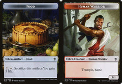 Food (015) // Human Warrior (013) Double-Sided Token - Foil