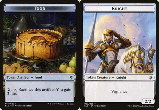 Food (015) // Knight (003) Double-Sided Token - Foil