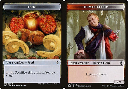 Food (016) // Human Cleric (011) Double-Sided Token - Foil