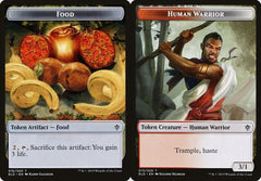 Food (016) // Human Warrior (013) Double-Sided Token - Foil