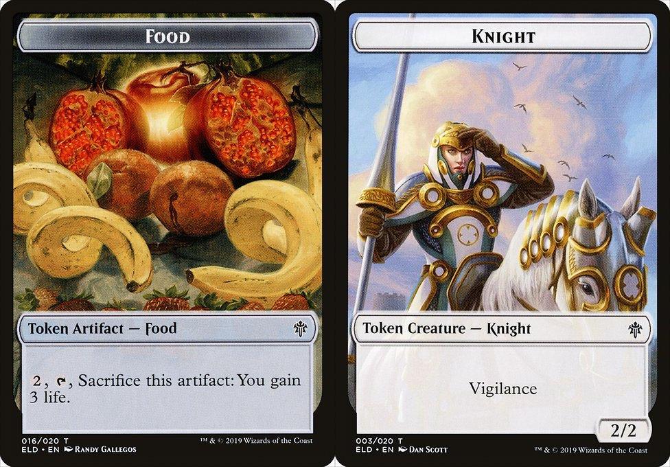 Food (016) // Knight (003) Double-Sided Token - Foil
