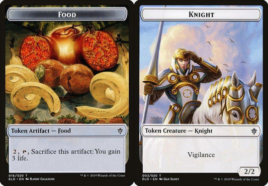 Food (016) // Knight (003) Double-Sided Token - Foil