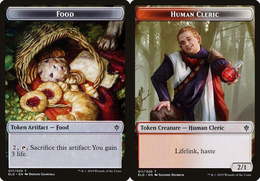 Food (017) // Human Cleric (011) Double-Sided Token - Foil