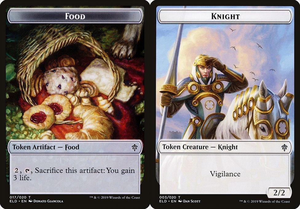 Food (017) // Knight (003) Double-Sided Token - Foil
