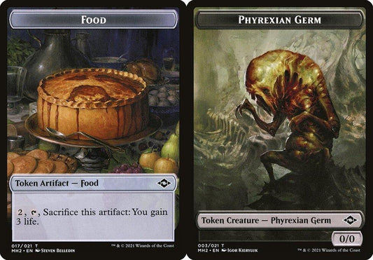 Food (017) // Phyrexian Germ (003) Double-Sided Token - Foil
