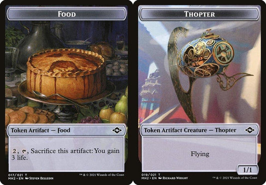 Food (017) // Thopter (019) Double-Sided Token - Foil