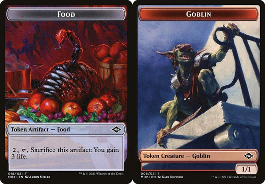 Food (018) // Goblin (008) Double-Sided Token - Foil