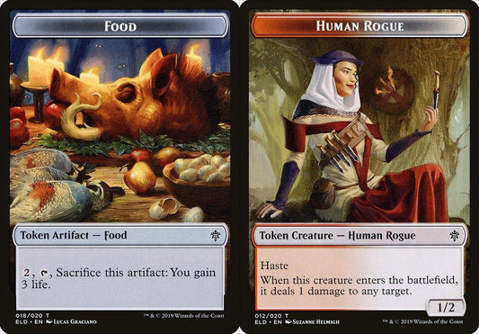 Food (018) // Human Rogue (012) Double-Sided Token - Foil