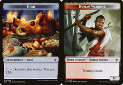Food (018) // Human Warrior (013) Double-Sided Token - Foil
