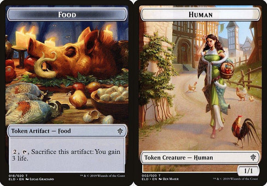 Food (018)  // Human (002) Double-Sided Token - Foil