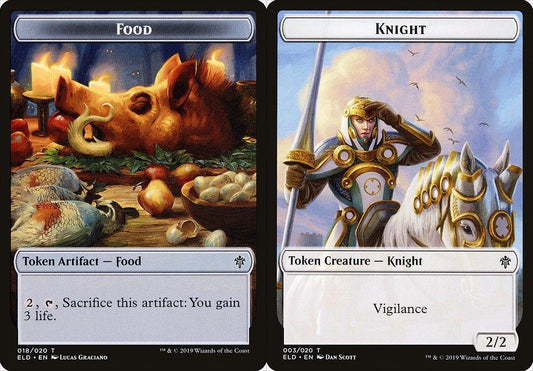 Food (018) // Knight (003) Double-Sided Token - Foil
