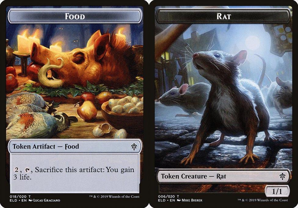 Food (018) // Rat (006) Double-Sided Token - Foil
