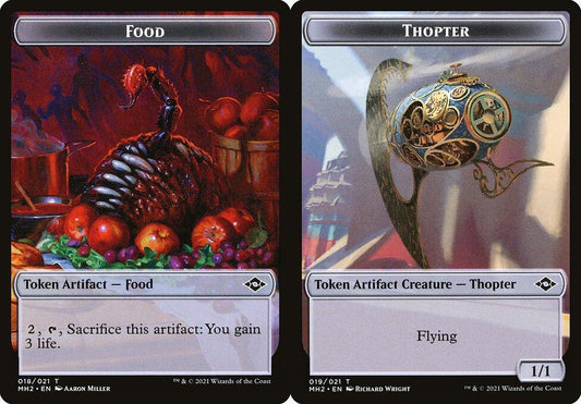 Food (018) // Thopter (019) Double-Sided Token - Foil