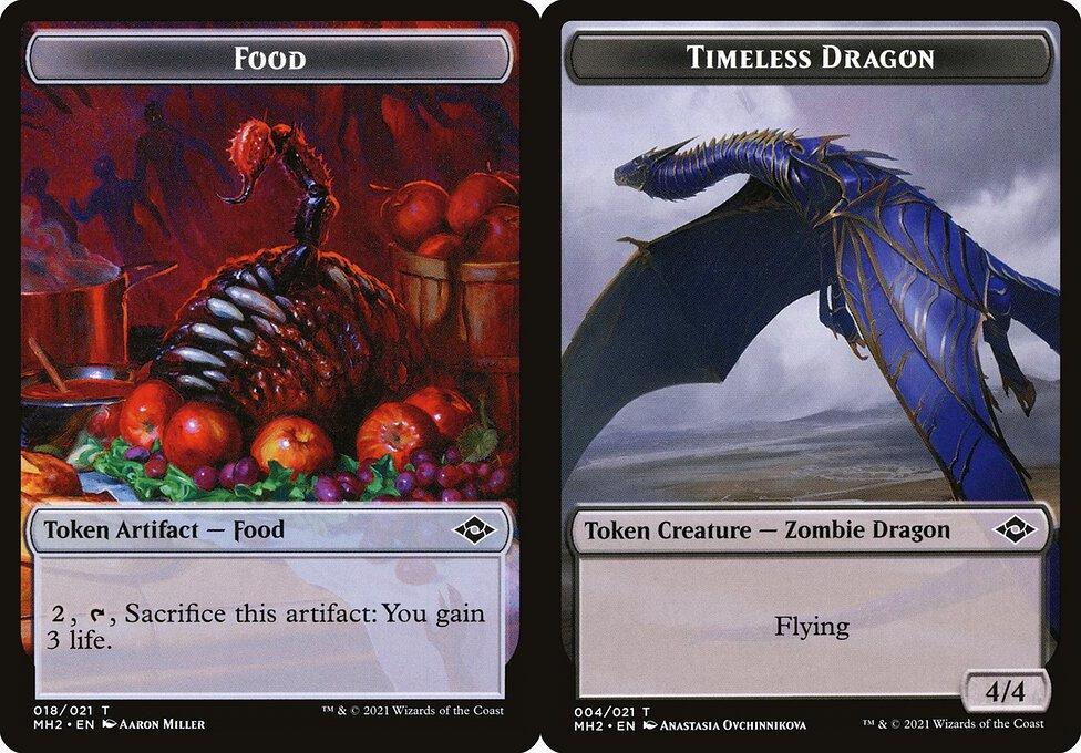 Food (018) // Timeless Dragon (004) Double-Sided Token - Foil