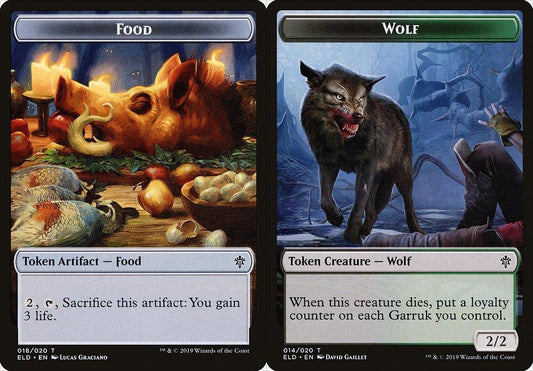 Food (018) // Wolf (014) Double-Sided Token - Foil