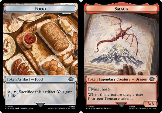 Food (022) // Smaug (020) Double-Sided Token - Surge Foil