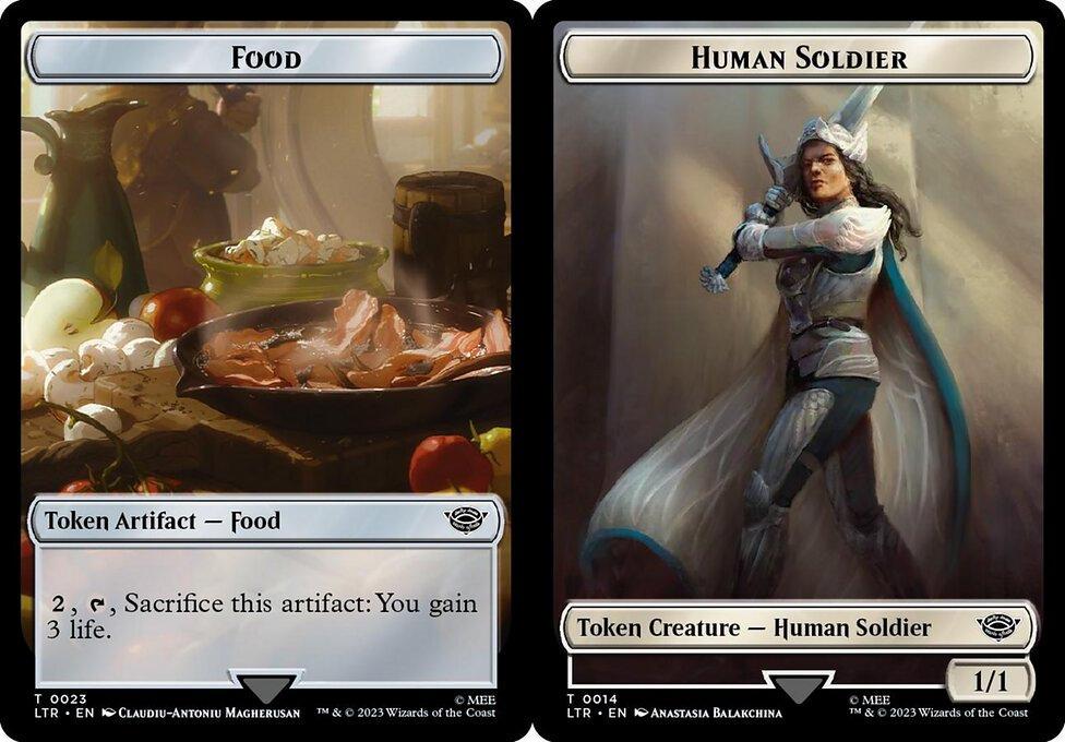 Food (023) // Human Soldier (014) Double-Sided Token - Surge Foil