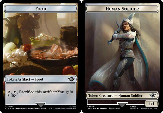Food (023) // Human Soldier (014) Double-Sided Token - Surge Foil