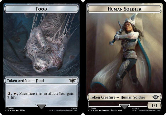 Food (024) // Human Soldier (014) Double-Sided Token - Surge Foil