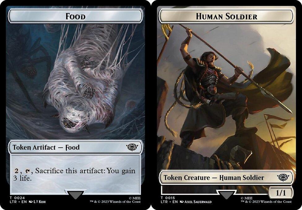 Food (024) // Human Soldier (015) Double-Sided Token - Surge Foil