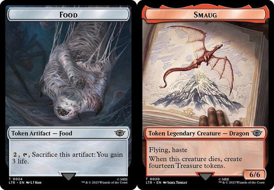 Food (024) // Smaug (020) Double-Sided Token - Surge Foil