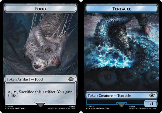 Food (024) // Tentacle (017) Double-Sided Token - Surge Foil