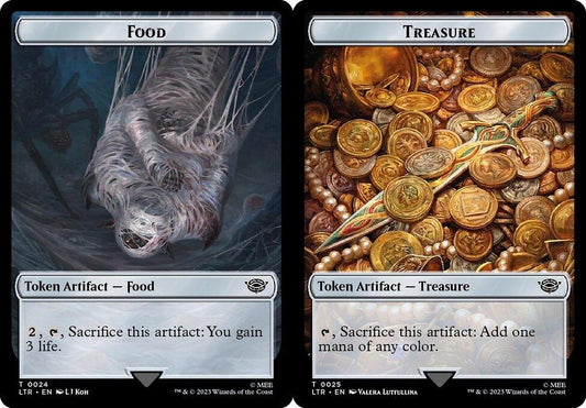 Food (024) // Treasure (025) Double-Sided Token - Surge Foil