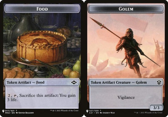 Food (017) // Golem (027) Double-Sided Token (PLST)