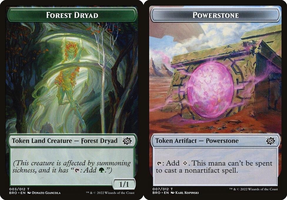 Forest Dryad (003) // Powerstone (007) Double-Sided Token - Foil