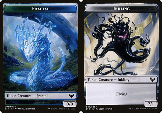 Fractal (003) // Inkling (004) Double-Sided Token - Foil