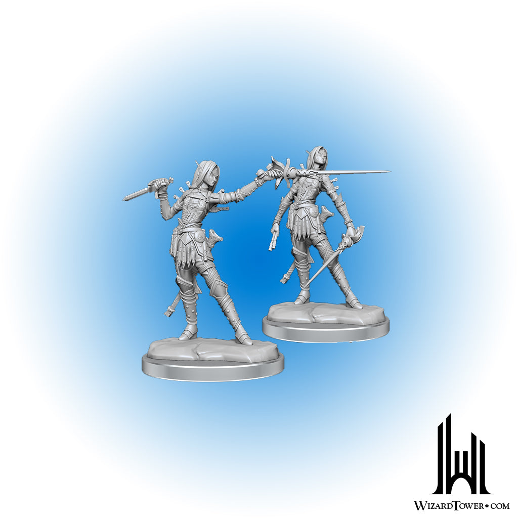 Unpainted Miniature - Pathfinder - Female Elf Rogue