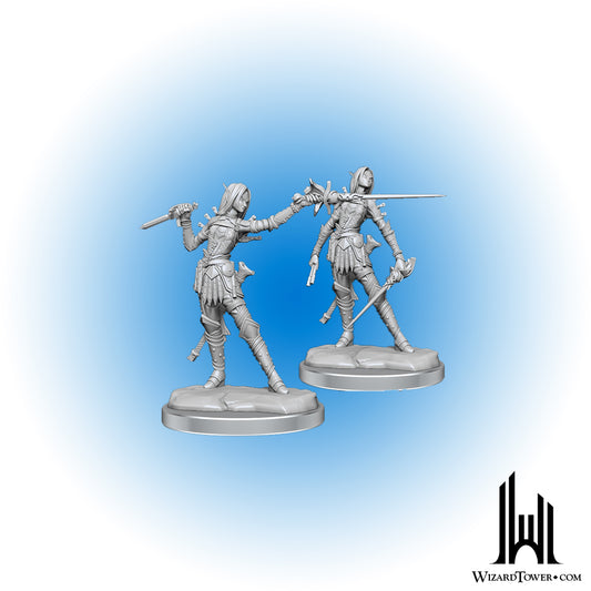 Unpainted Miniature - Pathfinder - Female Elf Rogue