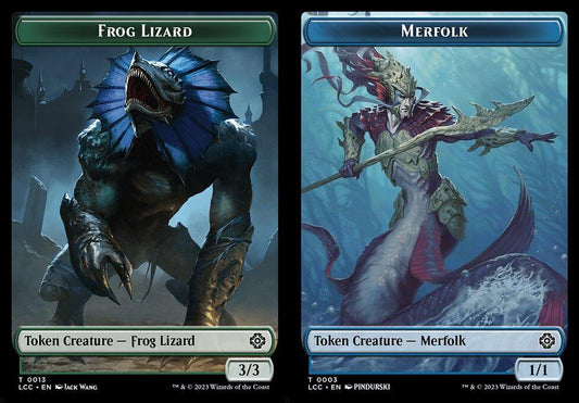 Frog Lizard (0013) // Merfolk (0003) Double-Sided Token