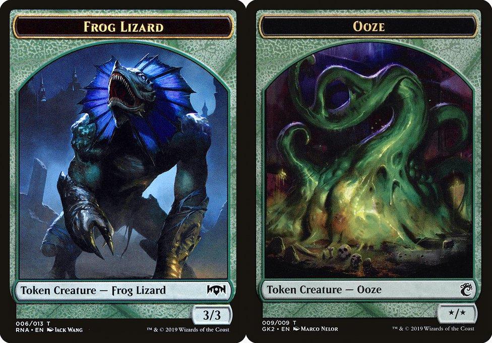 Frog Lizard (006) // Ooze (009) Double-Sided Token