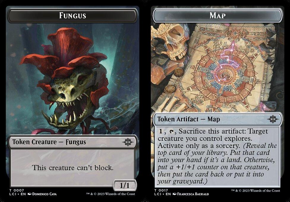 Fungus (0007) // Map (0017) Double-Sided Token - Foil