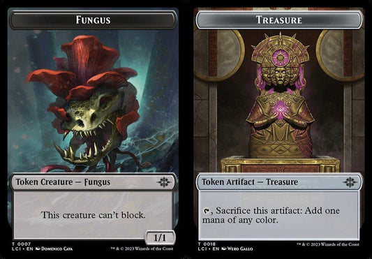 Fungus (0007) // Treasure (0018) Double-Sided Token - Foil