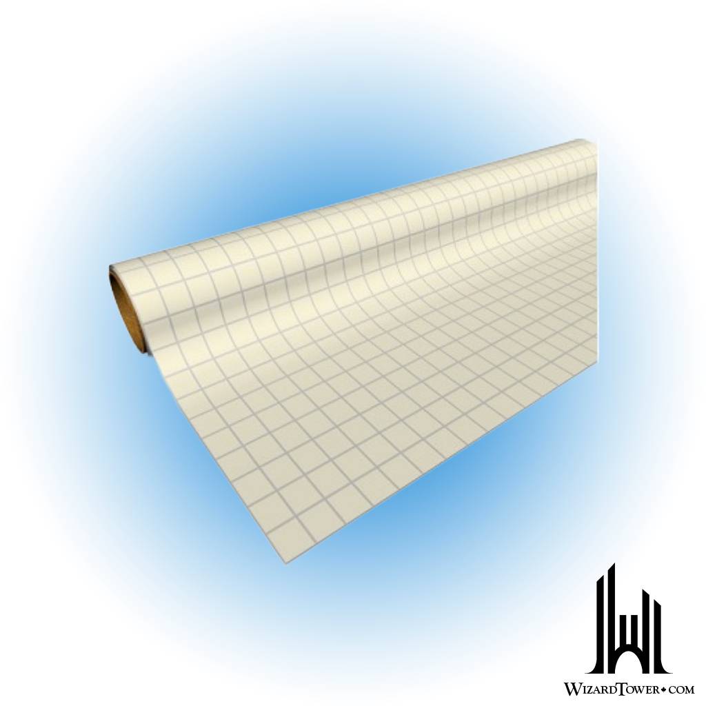 Gaming Paper - Square Grid Roll - Tan 1"