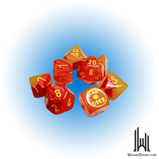 Dice Set - Gemini Red / Yellow Luminary 7ct
