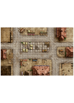 Gaming Mat - Market Square Vinyl Battle Mat 20" x 30"