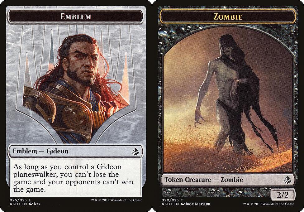 Gideon of the Trials Emblem (025) // Zombie (020) Double-Sided Token