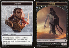 Gideon of the Trials Emblem (025) // Zombie (020) Double-Sided Token