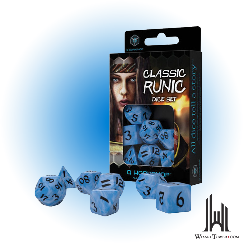 Dice Set - Runic Glacier / Black 7ct