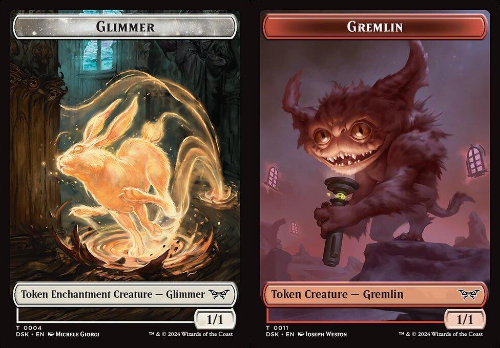 Glimmer (0004) // Gremlin (0011) Double-Sided Token - Foil