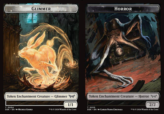 Glimmer (0004) // Horror (0010) Double-Sided Token - Foil