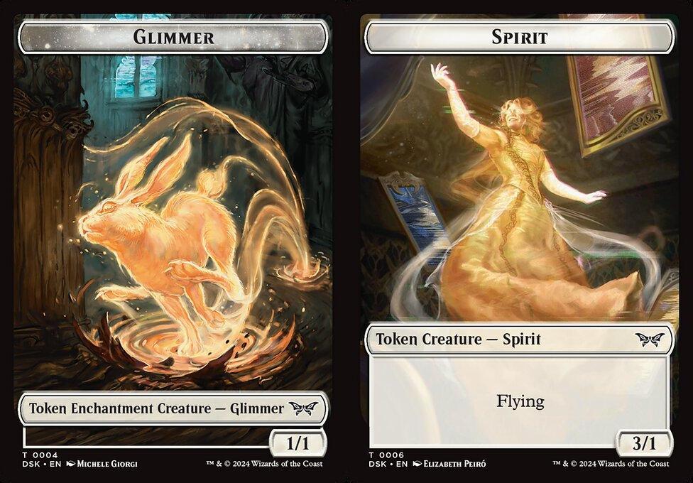 Glimmer (0004) // Spirit (0006) Double-Sided Token - Foil